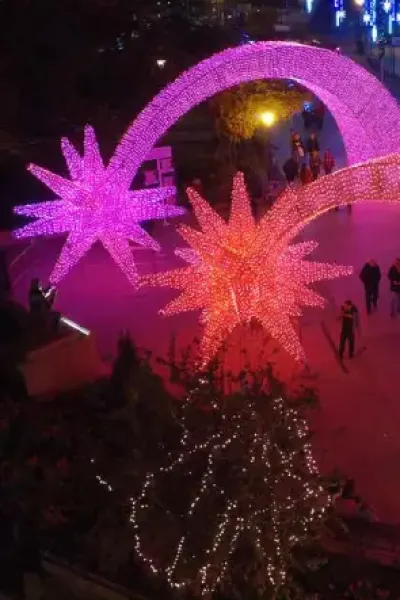 Alquiler luces de Navidad estrellas 3d
